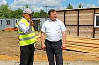 Глава администрации г. Канаш проинспектировал ход строительных работ автомобильной дороги по ул. Ильича (фото №7).