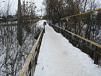 Пешеходный мост через реку Аниш. 01 февраля 2015 (вс).