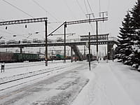 Пешеходный мост через железную дорогу. 19 января 2022 (ср).