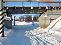 Железнодорожный мост (путепровод). 18 января 2014 (сб).