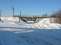 Железнодорожный мост (путепровод). 18 января 2014 (сб).